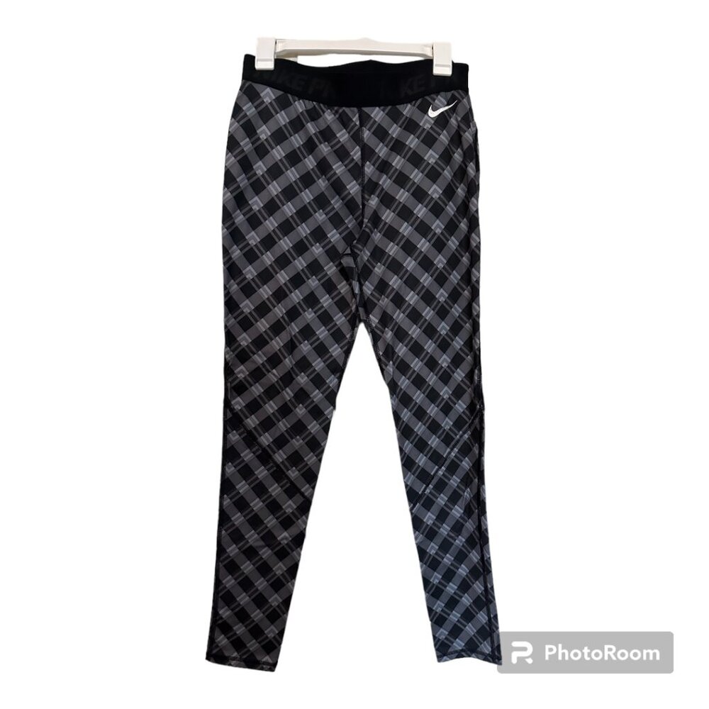 Women's NIKE Pro Black and Grey. Leggings size L